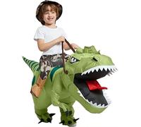 FXICH Costumes dinosaure gonflables Costume dinosaure adulte costume dinosaure carnaval fête costume dinosaure hommes femmes Halloween costume (kid-S 90-120CM)
