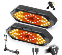 FXINRUIA Lot de 2 Clignotants pour Scooter E avec télécommande USB avec Socle pour Garde-Boue de 5 à 8 cm avec Accessoire Xiaomi Ninebot spécialement conçu pour Scooter