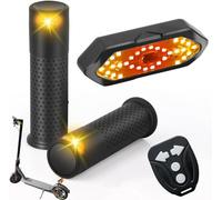 FXINRUIA Poignée de clignotant E pour scooter avec lumière et télécommande USB, contrôle 2 clignotants de scooter pour Xiaomi M365/Pro2/1S Ninebot ES1/ES2/ES4/G30 Accessoire de scooter