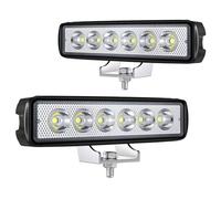 Fxlpower 2-Pack Phare de Travail LED 18W 12V 24V, Feu de Recul Spot Compact