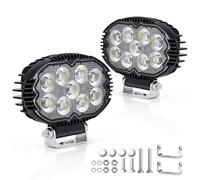 Fxlpower 2 Pièces 26W Phare de Travail LED 3600lm, IP68 étanche Feux de Travail 12-24V pour SUV, Camions, Camionnettes, Tracteurs, Pelles mécaniques, Chargeurs, Bouteurs