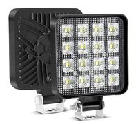 Fxlpower 2 Pièces 48W Phare de Travail LED, IP65 étanche Feux de travail 12-24V pour SUV, Camions, Camionnettes, Tracteurs, Pelles mécaniques, Chargeurs, Bouteurs