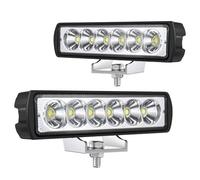 Fxlpower 2PCS 18W Feux de Recul 12V 24V Phare de Travail Led, IP65 Barre LED Projecteur à Faisceau Large pour Voiture, Marchepieds d'un camion, Pickup, Tracteur, 4x4, ATV, Motos