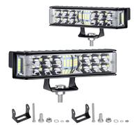 Fxlpower 2PCS Barre LED de Recul 102W avec Réflecteur Latéral, 9-80V Phare de Travail Led pour Véhicules Utilitaires, Machines Agricoles, Véhicules Tout-Terrain, Camions, Tracteurs, 4x4, ATV