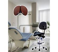 FXLUHAY Chaise de Selle for Bureau Dentaire, siège Fendu, Style Selle roulante, Tabouret Ergonomique pivotant avec Deux Options réglables(48-63cm (18.9-24.8in))