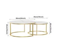 FXLUHAY Ensemble de 2 Tables Basses gigognes Modernes en Verre trempé Haute résistance de 8 mm, élégantes et Pratiques for Le Salon, Le Bureau ou la Salle à Manger.(Black Frame+Black+Black)