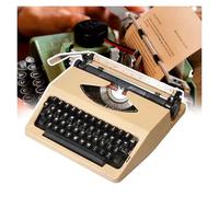 FXLUHAY Machine à écrire manuelle classique, avec rubans rouges et noirs, facile à utiliser, sans alimentation, machine à écrire traditionnelle, pour la maison, café, bar, armoire à vin, (Milkteacolor