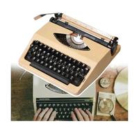 FXLUHAY Machine à écrire manuelle classique, ruban, impression bicolore, machine à écrire traditionnelle, créer à tout moment, pour écrivains expérimentés, débutants, amateurs de rétro (Milkteacolor)