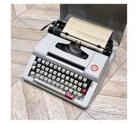 FXLUHAY Machine à écrire manuelle rétro, utilisation normale, convient pour écrire des romans dans les profondeurs de la jungle, disponible en deux couleurs, clavier rouge-noir (blanc, clavier blanc)