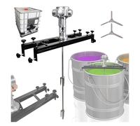 FXLUHAY Mélangeur de peinture 1000L, mélangeur pneumatique de support, machine à mélanger la peinture, agitateur de dissolution d'encre, agitateur de peinture pneumatique commercial (3 cylindres)