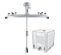 FXLUHAY Mélangeur pneumatique à cuve de 1 Tonne, agitateur de Peinture, agitateur à air sur Support, équipement de mélange de Peinture for agitateur dissolvant d'encre