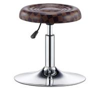 FXLUHAY Tabouret à roulettes for Salon de Coiffure, Tabouret à poulie spécial for Salons de beauté, Salon de Coiffure, manucure, Coupe de Cheveux, Tabouret Rotatif Confortable(Brown)