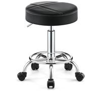 FXLUHAY Tabouret - Chaise pivotante à 360°, Hauteur réglable, Roues silencieuses, Repose-Pieds, idéal for Les Artistes des Cils, Les Salons de beauté et Les comptoirs.