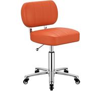 FXLUHAY Tabouret de Bar pivotant à roulettes avec Support Dorsal et Tabouret de comptoir en Cuir PU réglable en Hauteur sur roulettes for pub, Salon de Coiffure, Spa, Rotation à 360°(A)