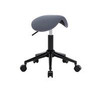 FXLUHAY Tabouret de beauté, Tabouret de Traitement, Tabouret de Selle avec Coussin Moelleux, Chaise roulante réglable en Hauteur, Tabouret hydraulique for Bureau,(Light Gray)