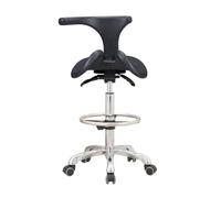 FXLUHAY Tabouret de Dentiste Ergonomique avec Support Dorsal, Tabouret de Salon réglable, Chaise de Dentiste à Levage hydraulique(A7)