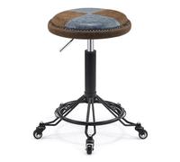 FXLUHAY Tabouret de Massage Master sur roulettes, Hauteur réglable de 45 à 58 cm, Poids supporté de 160 kg, Tabouret pivotant à roulettes(Blue)