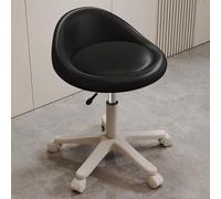 FXLUHAY Tabouret de Salon Roulant, Chaise de Selle réglable en Hauteur avec Support Dorsal for Coiffeur et tâches de Bureau(F)