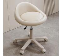 FXLUHAY Tabouret de Salon Roulant, Chaise de Selle réglable en Hauteur avec Support Dorsal for Coiffeur et tâches de Bureau(C)