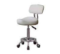 FXLUHAY Tabouret de Selle avec Dossier, Base en métal Robuste avec Repose-Pieds, pivotant à 360 °, Chaise Ergonomique for Salon de beauté, Massage, Clinique Dentaire, Bureau à Domicile(Color 3)