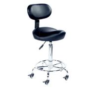 FXLUHAY Tabouret de Selle Ergonomique avec Dossier et roulettes, Chaise roulante à Hauteur réglable for Bureau, Atelier et Usage Domestique(Orange)