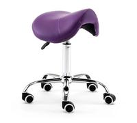 FXLUHAY Tabouret de Selle pivotant à roulettes for Massage Spa, Chaise d'équilibre et de Bien-être Confortable(Purple)