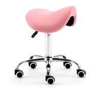 FXLUHAY Tabouret de Selle pivotant à roulettes for Massage Spa, Chaise d'équilibre et de Bien-être Confortable(Pink)