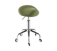 FXLUHAY Tabouret de Selle réglable en Hauteur, Chaise roulante avec Barre de Massage, Chaise de Bureau pivotante à 360° for Salon de Spa avec Rembourrage épais et Large