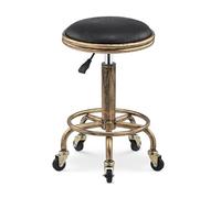 FXLUHAY Tabouret de Selle - Tabouret Roulant réglable avec Pivot à 360° et 5 Roues, Hauteur 19,7-25,2 Pouces, idéal for Le Bureau à Domicile, Le Salon, Le médical, Le Spa et Le Dessin(Black)