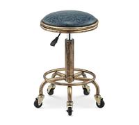 FXLUHAY Tabouret de Selle - Tabouret Roulant réglable avec Pivot à 360° et 5 Roues, Hauteur 19,7-25,2 Pouces, idéal for Le Bureau à Domicile, Le Salon, Le médical, Le Spa et Le Dessin(Blue)