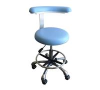 FXLUHAY Tabouret médical pivotant à 360° avec accoudoirs, Selle en Cuir PU, Hauteur réglable, Confortable, for Assistant Dentaire en Salon.(D3)