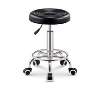 FXLUHAY Tabouret pivotant à 360° en Cuir avec Dossier, idéal for Salon, Tatouage, Spa, Cabinet médical ou Dentaire.(A1)