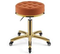 FXLUHAY Tabouret pivotant à roulettes réglable en Hauteur avec Base en métal hydraulique Robuste for Cuisine, Salon, Clinique, Bar(E)