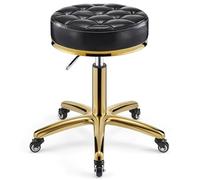 FXLUHAY Tabouret pivotant à roulettes réglable en Hauteur avec Base en métal hydraulique Robuste for Cuisine, Salon, Clinique, Bar(H)