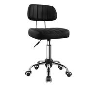 FXLUHAY Tabouret pivotant carré sur roulettes, idéal for Les ateliers de Travail, Les Massages, réglable en Hauteur et économique, avec Dossier