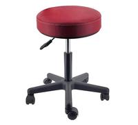 FXLUHAY Tabouret pivotant Rond en Cuir Robuste for hôpitaux, Salons de beauté, écoles, laboratoires, instituts de Recherche(Red)