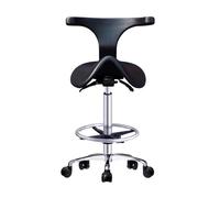 FXLUHAY Tabouret Roulant Dentaire à roulettes hydrauliques réglables avec Dossier, idéal for Les cliniques, Les spas, Les Salons de Massage et Les Studios dentaires.(54~74cm)