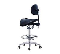 FXLUHAY Tabouret Selle réglable, Dossier pivotant avec Deux Options d'inclinaison, siège divisé, for Clinique, hôpital, Pharmacie(A2,52~70CM)