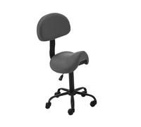 FXLUHAY Tabourets de Selle avec Dossier pivotant hydrauliquement, adaptés à Une Utilisation intérieure et extérieure dans Divers scénarios(Black)