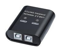 Fxndknjks Commutateur USB 2 Ports HUB USB Manuel Ordinateurs Partagent Un PéRiphéRique d'impression de Disque U en Une Sortie Partage USB2.0