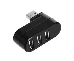 Fxndknjks Concentrateur USB 2.0 à 3 Ports RéPartiteur de Port USB Extenseur USB 2.0 90°-180° Rotatif pour Ordinateur Portable PC Tablette Imprimante CaméRa