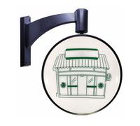 FXNFXLA Caisson Lumineux LED pour Panneaux Commerciaux, Panneau Lumineux Personnalisé, Caisson Lumineux Rond Double Face, Panneau De Projection Publicitaire étanche pour Bars, Hôtels