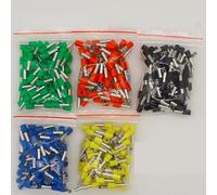 FXPCGZISH E4009 Lot de 100 bornes isolantes pour tube 4 MM2 Connecteur de câble isolé à sertir (gris)