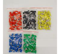 FXPCGZISH E6012 Lot de 100 bornes isolantes pour tube 6 MM2 Connecteur de câble isolant à sertir (gris)