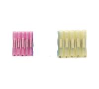 FXPCGZISH Lot de 10/20/30/50 connecteurs thermorétractables 3 tailles pour câbles électriques AWG 22-10 (rouge et jaune, 30 pièces)