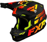 FXR Blade Race Div Casque de motocross, noir/jaune/rouge, Taille M (57/58)