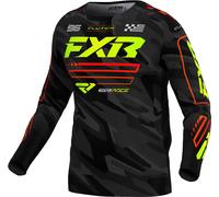 FXR Clutch 2025 Maillot de motocross, noir-vert, taille L pour homme