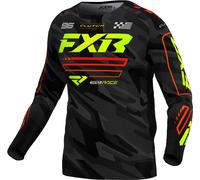 FXR Clutch 2025 Maillot de motocross, noir/vert, Taille XL