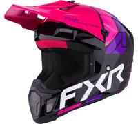 FXR Clutch Comp Casque de motocross, noir/rose, Taille XL
