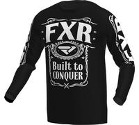 FXR Clutch Conquer Maillot de motocross, Noir/Blanc, Taille M